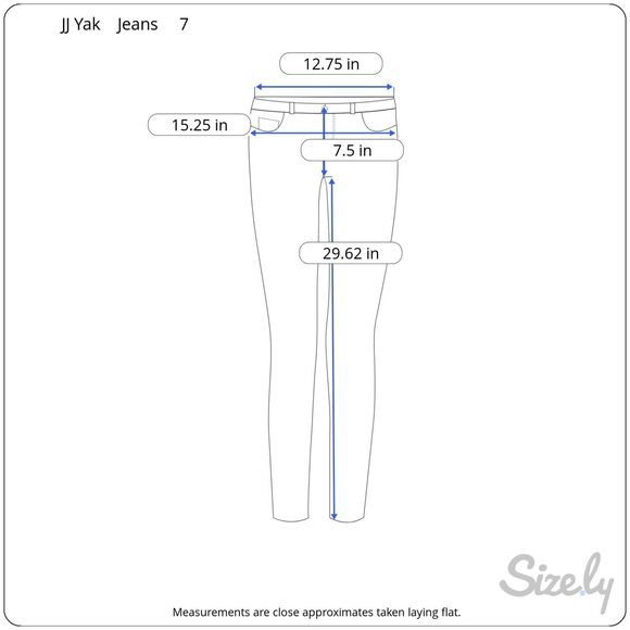 JJ Yak Womens Skinny Jeans Size 7 Juniors Blue Distressed Mid Rise Stretch - Picture 2 of 10